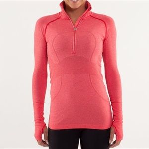 Lululemon Swiftly Tech Coral Half Zip Size 4